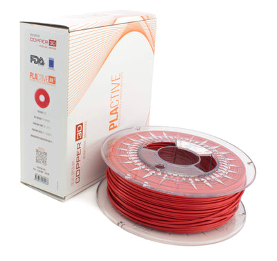 PLA Filament Copper 3D PLActive - Innovative Antibacterial 1.75mm 250gram Classic Red Color 3D Printer Filament Payday Deals