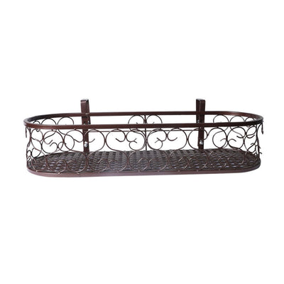 Plant Holder Plant Stand Hanging Flower Pot Basket Garden Wall Rack Shelf Oval Bronze Payday Deals