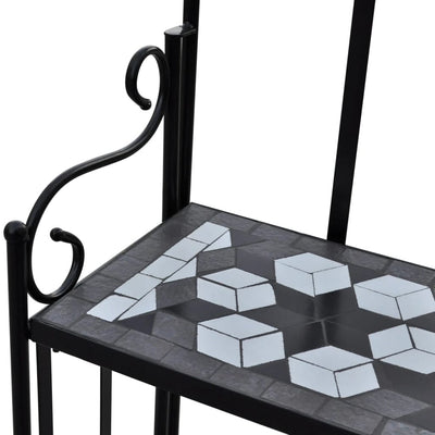 Plant Stand Plant Display Black White Mosaic Pattern Payday Deals