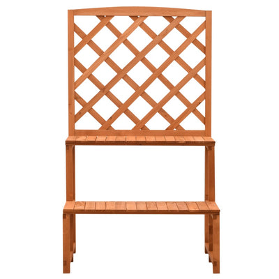 Plant Stand with Trellis Orange 70x42x120 cm Solid Firwood Payday Deals