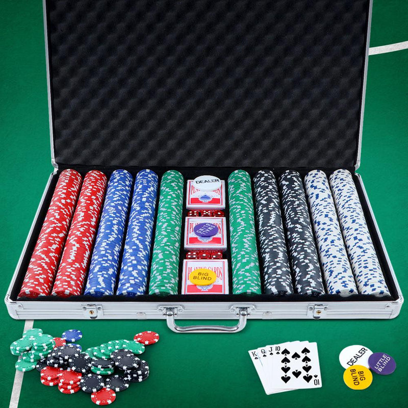 Poker Chip Set 1000PC Chips TEXAS HOLD&