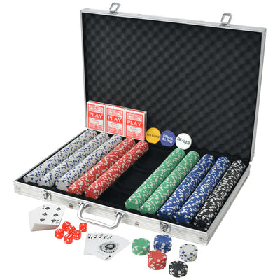 Poker Set with 1000 Chips Aluminium Payday Deals