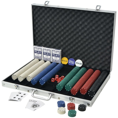 Poker Set with 1000 Chips Aluminium Payday Deals