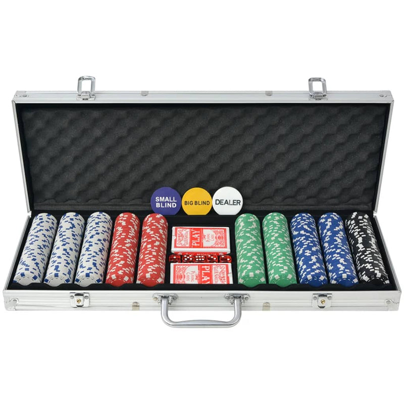 Poker Set with 500 Chips Aluminium Payday Deals