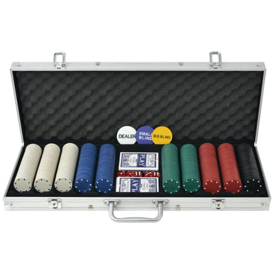 Poker Set with 500 Chips Aluminium Payday Deals