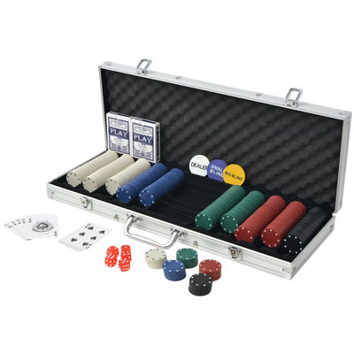 Poker Set with 500 Chips Aluminium Payday Deals