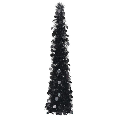 Pop-up Artificial Christmas Tree Black 120 cm PET Payday Deals