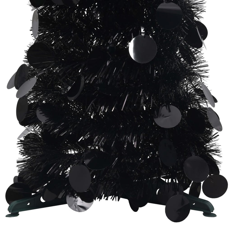 Pop-up Artificial Christmas Tree Black 120 cm PET Payday Deals
