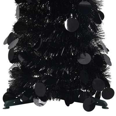 Pop-up Artificial Christmas Tree Black 150 cm PET Payday Deals