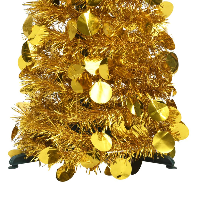 Pop-up Artificial Christmas Tree Gold 150 cm PET Payday Deals