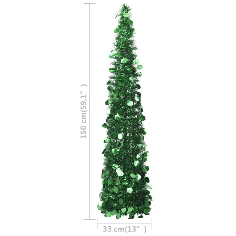 Pop-up Artificial Christmas Tree Green 150 cm PET Payday Deals