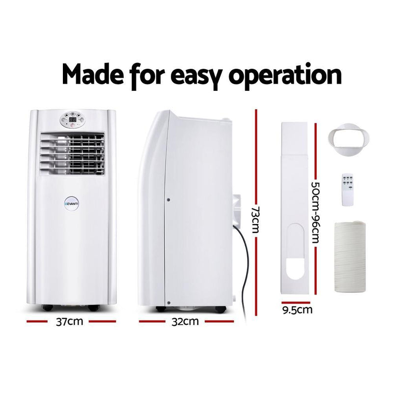Portable Air Conditioner 4-In-1 Mobile Fan Cooler Dehumidifier 15000BTU