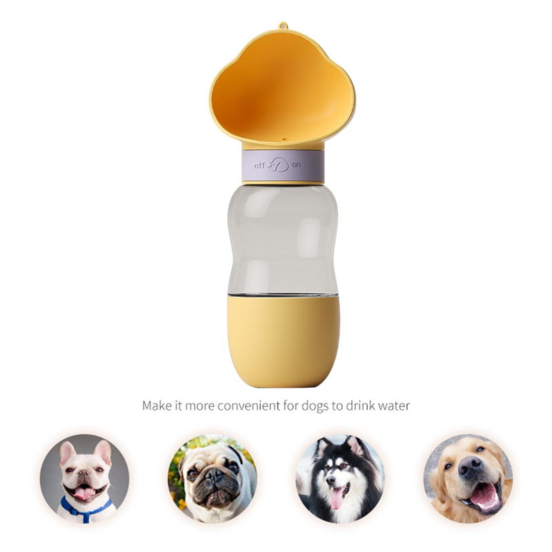 Portable Dog Water Bottle with Food Container Leak Proof Dog Water Dispenser(White) Payday Deals