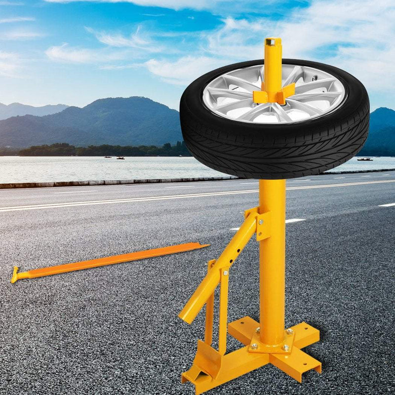 Portable Manual Tyre Changer Bead Breaker Car 4WD Van Motorcycle 8"-18" Yellow Payday Deals