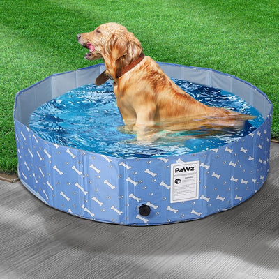 Portable Pet Swimming Pool Kids Dog Cat Washing Bathtub Outdoor Bathing Blue L Payday Deals