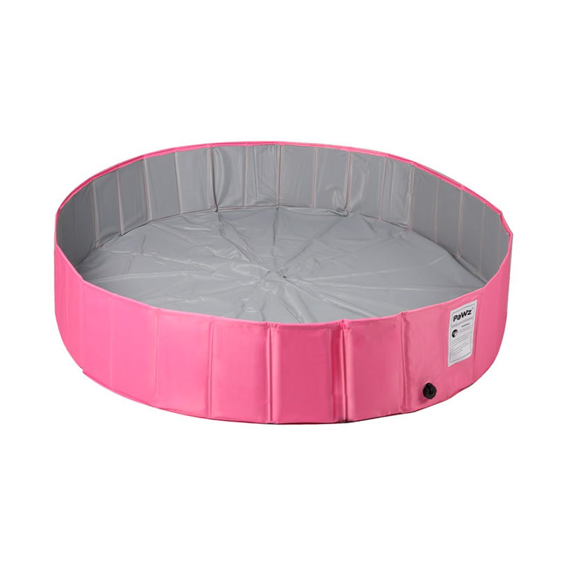 Portable Pet Swimming Pool Kids Dog Cat Washing Bathtub Outdoor Bathing Pink L Payday Deals