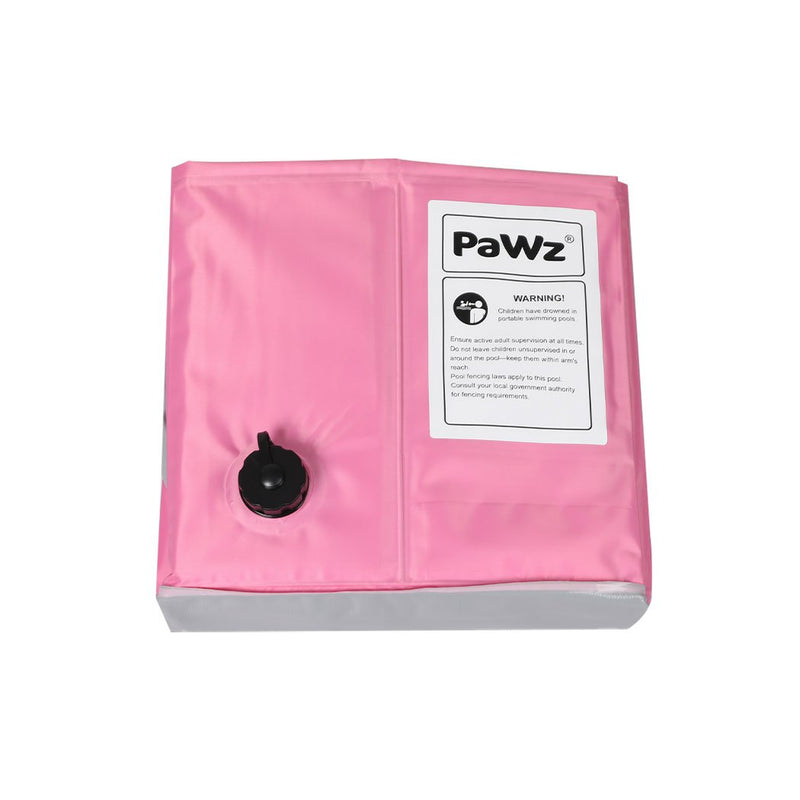 Portable Pet Swimming Pool Kids Dog Cat Washing Bathtub Outdoor Bathing Pink L Payday Deals