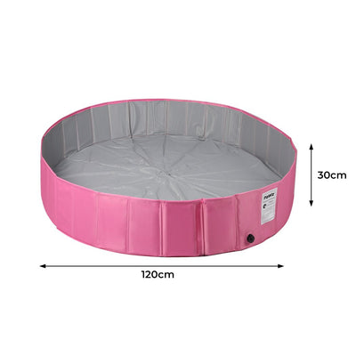 Portable Pet Swimming Pool Kids Dog Cat Washing Bathtub Outdoor Bathing Pink M Payday Deals