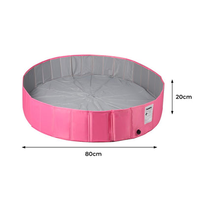 Portable Pet Swimming Pool Kids Dog Cat Washing Bathtub Outdoor Bathing Pink S Payday Deals