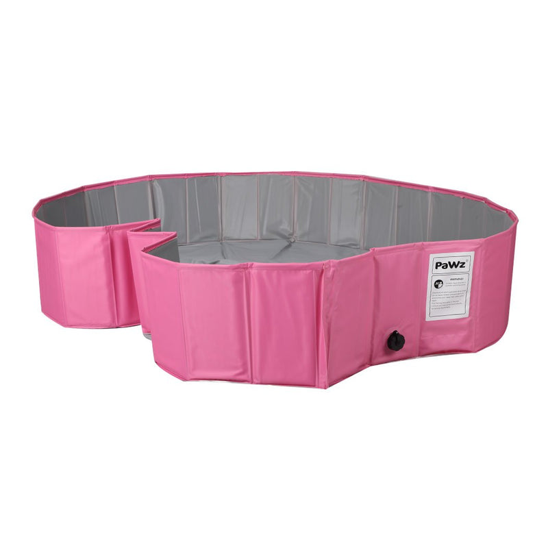 Portable Pet Swimming Pool Kids Dog Cat Washing Bathtub Outdoor Bathing Pink S Payday Deals
