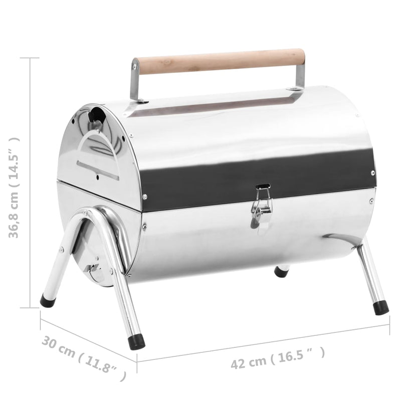 Portable Tabletop Charcoal BBQ Grill Stainless Steel Double Grids Payday Deals