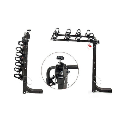 Premium 4-Bike Carrier Rack Hitch Mount Swing Down Bicycle Rack W/ 2" Receiver Payday Deals