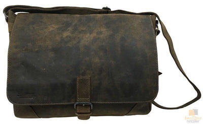 Premium Crazy Horse Leather Messenger Bag Genuine Shoulder Cross Body IT06