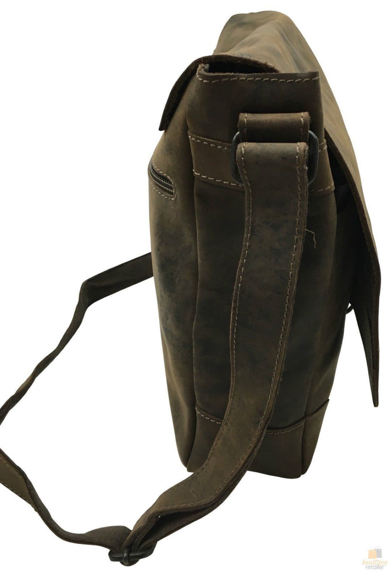 Premium Crazy Horse Leather Messenger Bag Genuine Shoulder Cross Body IT06 New Payday Deals