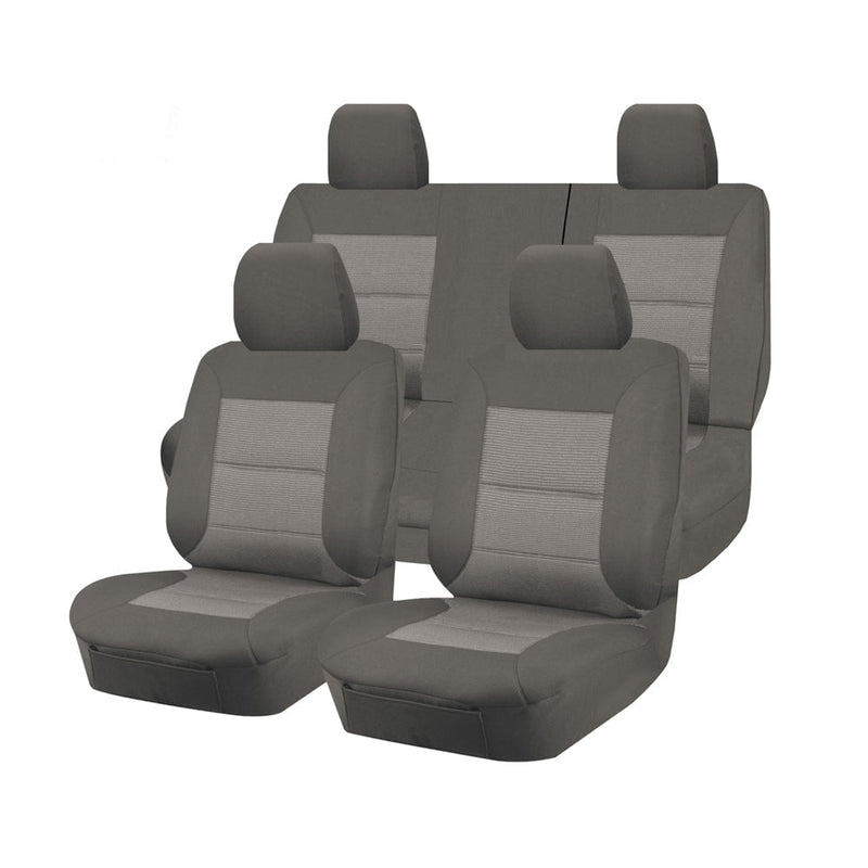 Premium Jacquard Seat Covers - For Nissan Frontier D40 Series Dual Cab (2006-2015) Payday Deals