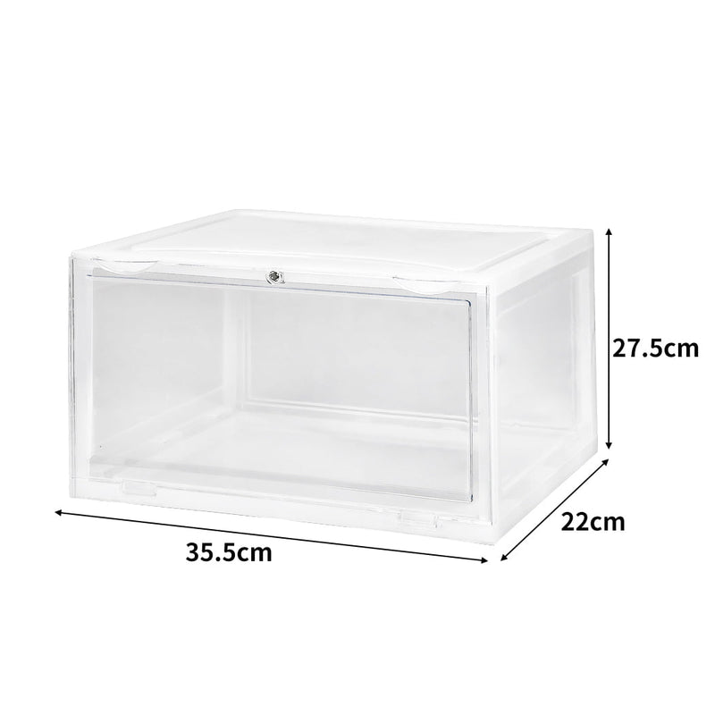 Premium Sneaker Display Case Shoe Storage Box Clear Plastic Magnetic Stackable Payday Deals