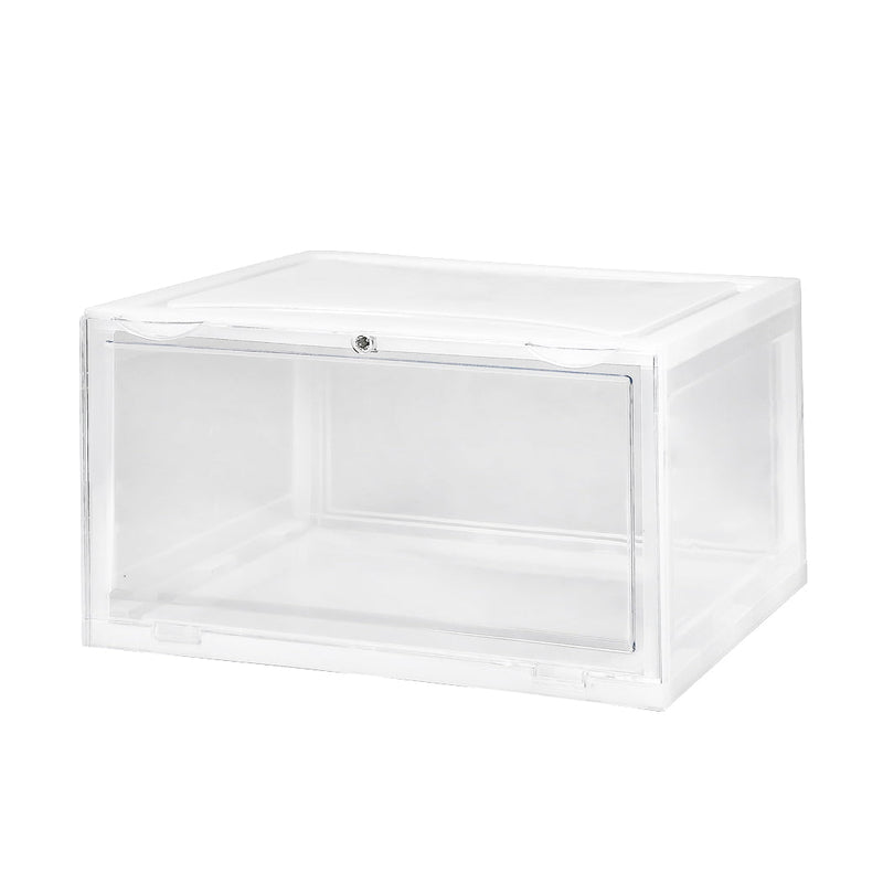 Premium Sneaker Display Case Shoe Storage Box Clear Plastic Magnetic Stackable Payday Deals