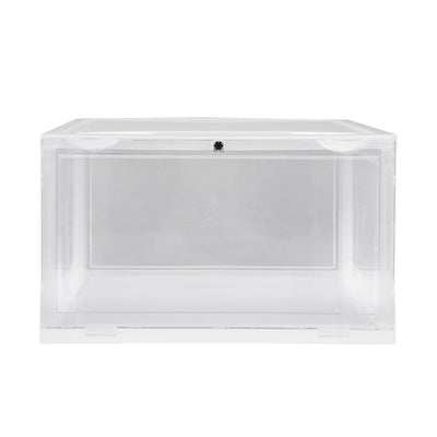 Premium Sneaker Display Case Shoe Storage Box Clear Plastic Magnetic Stackable Payday Deals