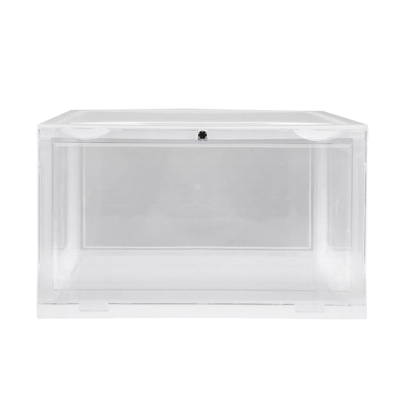 Premium Sneaker Display Case Shoe Storage Box Clear Plastic Magnetic Stackable Payday Deals