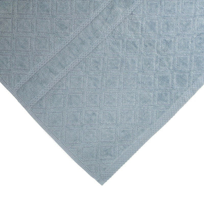 Premium Velour Diamond Design Jacquard Bath Towel (Blue) Payday Deals