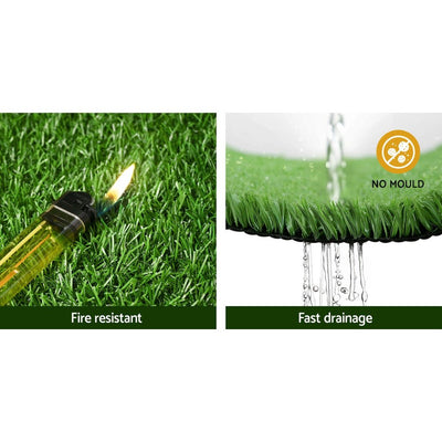 Primeturf Artificial Grass 1X10M Synthetic Fake Turf Plastic Olive Plant Lawn 17mm Payday Deals
