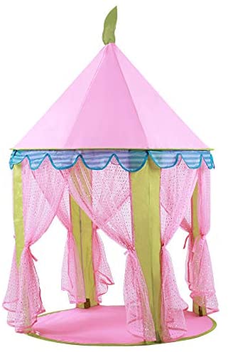 Princess Indoor Castle Playhouse Toy Play Tent for Kids Toddlers with Mat Floor and Carry Bag (Pink) Payday Deals