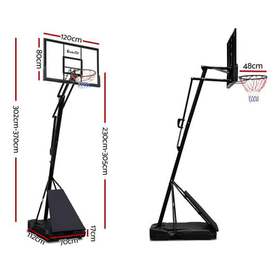 Everfit Pro Portable Basketball Stand System Ring Hoop Net Height Adjustable 3.05M Payday Deals