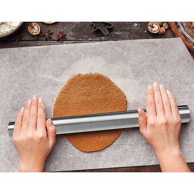 Professional Rolling Pin for Baking Premium 304 Stainless Steel Kitchen Rod Payday Deals