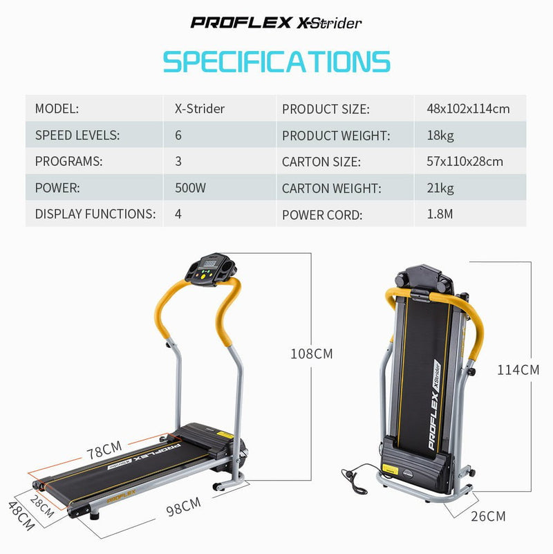 PROFLEX Mini Walking Treadmill Electric Power Exercise Machine Weight Loss Equipment Payday Deals