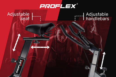 PROFLEX Spin Bike Flywheel Commercial Gym Exercise Home Fitness Red Payday Deals