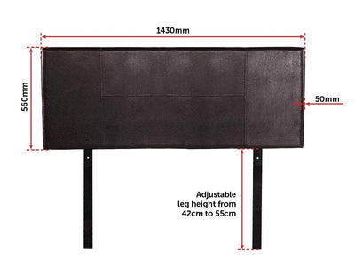 PU Leather Double Bed Headboard Bedhead - Brown Payday Deals