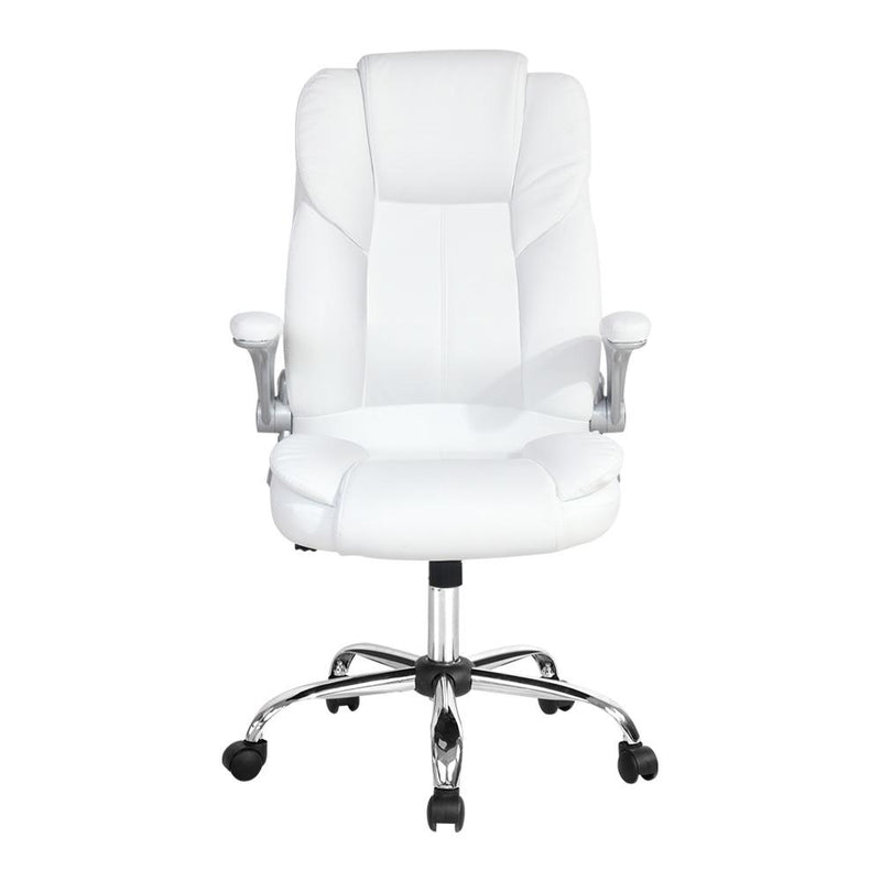 PU Leather Executive Office Desk Chair - White Payday Deals