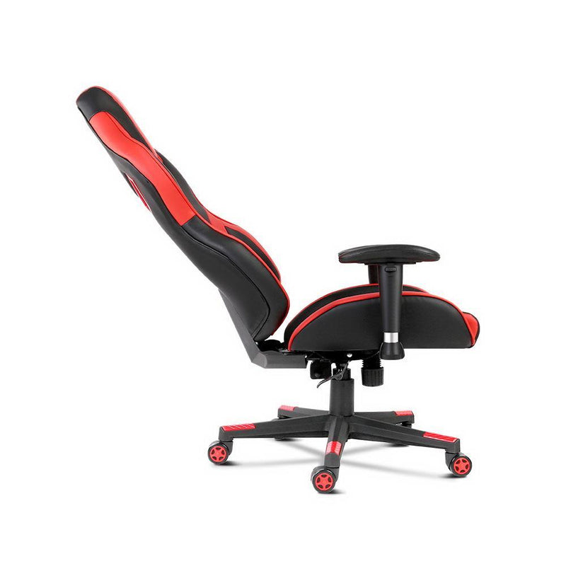 PU Leather Gaming Style Desk Chair - Black and Red