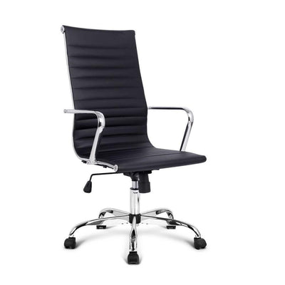Eames Replica Office Chair Computer Seating PU Leather High Back Black