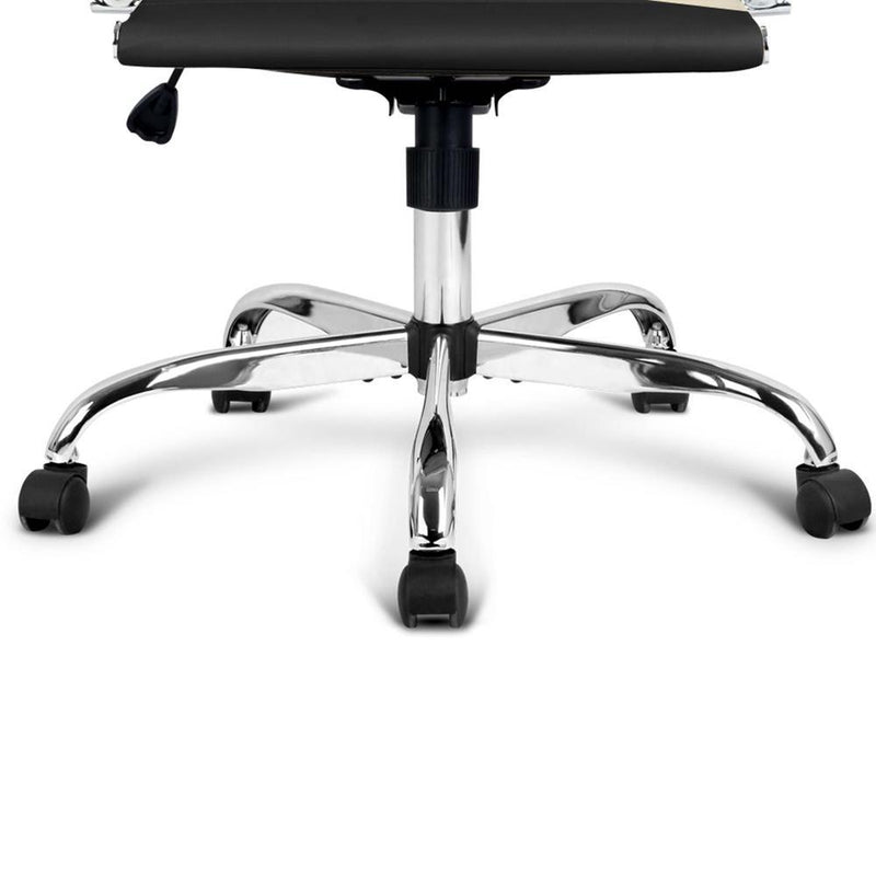 Eames Replica Office Chair Computer Seating PU Leather High Back Black Payday Deals
