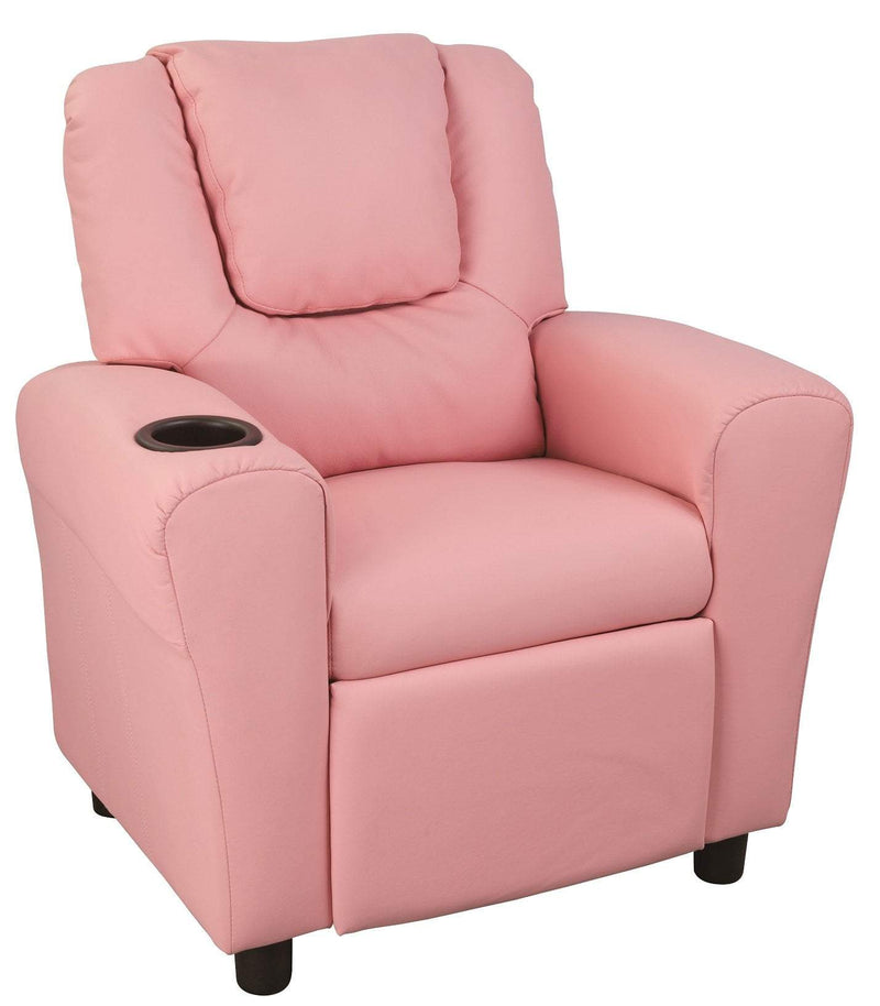 PU Leather Kids Recliner with Drink Holder Payday Deals