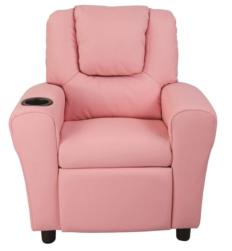 PU Leather Kids Recliner with Drink Holder Payday Deals