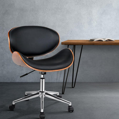 Artiss Leather Office Chair Black