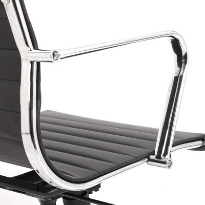 PU Leather Office Desk Chair - Black