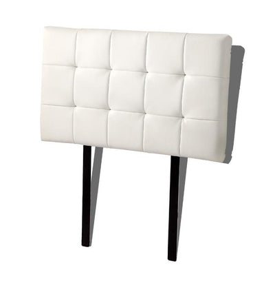 PU Leather Single Bed Deluxe Headboard Bedhead - White Payday Deals